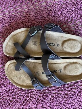 Casual Women's Black Buckle Strap Sandals